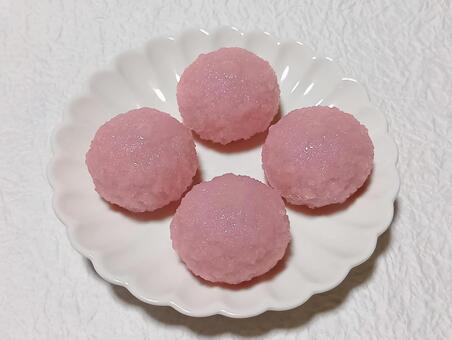 さくらおはぎ おはぎ,和菓子,スイーツの写真素材