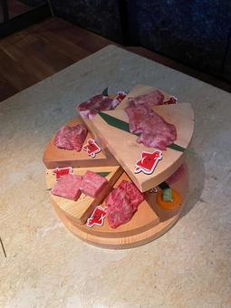 Photo, grilled meat, padding, raw meat, 