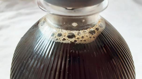 ペットボトルコーヒーの首元 ペットボトルコーヒーの首元の写真