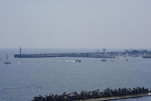Shonan sea and yachts, JPG