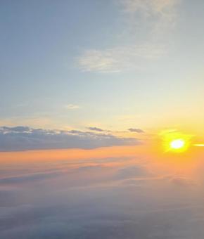 夕暮れの雲海 夕暮れの雲海の写真