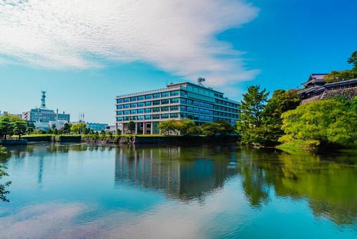 【島根】国宝松江城の周辺 島根,松江,国宝の写真素材