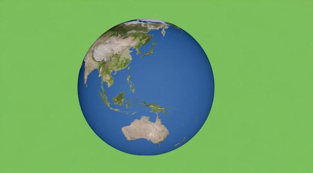 地球(クロマキー)日本・オーストラリア 地球(クロマキー)日本・オーストラリアの写真