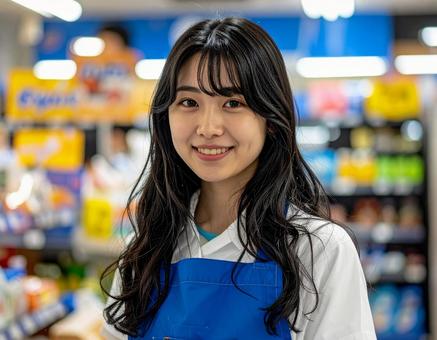 コンビニでバイト中 コンビニでバイト中の写真