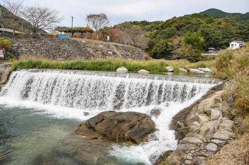 城原川の堰 城原川の堰 川,堰,人工滝の写真素材