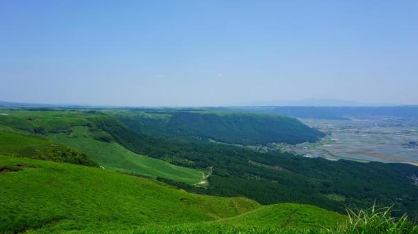 大観峰からの眺め 大観峰,熊本県,山の写真素材