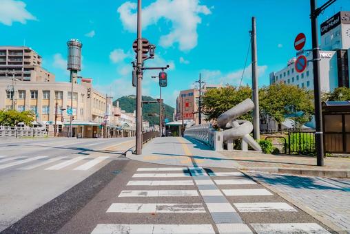【鳥取】鳥取駅の周辺 鳥取駅,駅前,街並みの写真素材
