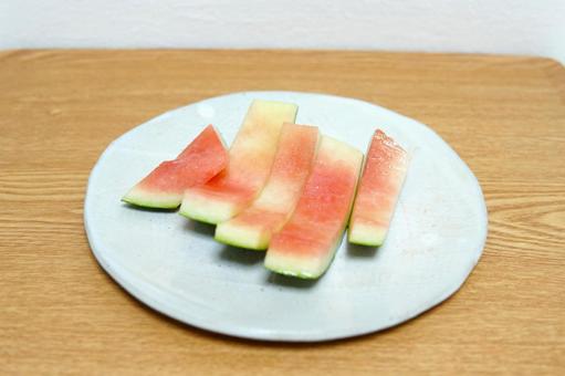 スイカの皮(引き) スイカの皮(引き) スイカ,西瓜,果物の写真素材