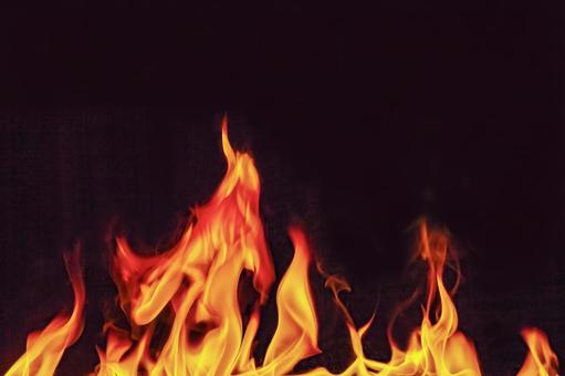 炎、フレーム2 炎,火,オレンジ色焼けたの写真素材