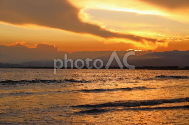 海岸の夕暮れの風景 風景,海,自然の写真素材