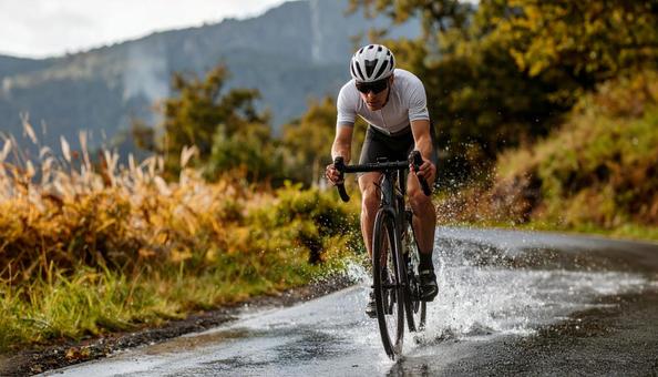 ロードレース 自転車 道路を走る選手 ロードレース 自転車 道路を走る選手 の写真
