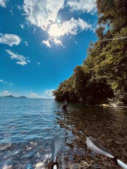 北海道の支笏湖 支笏湖,支笏湖ブルー,北海道の写真素材
