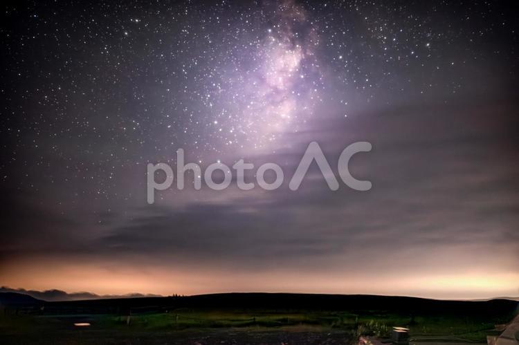 美ヶ原高原 美ヶ原高原,星,星空の写真素材