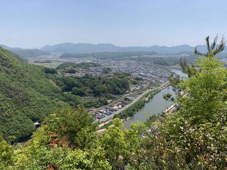 新高山城からの眺め1 新高山城,城址,続日本100名城の写真素材
