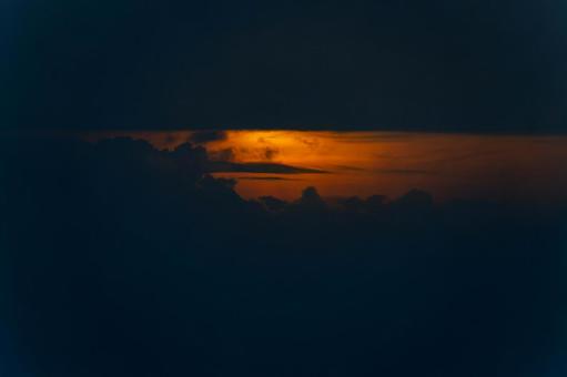 Sunrise clouds reflected on the coastline, JPG