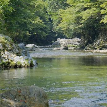 Photo, clear stream, chuan, summer, 