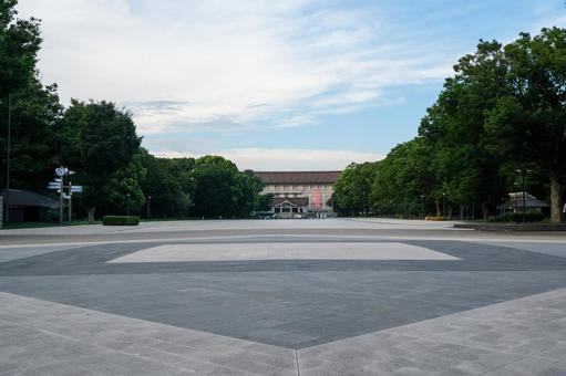 東京国立博物館前の広場 上野恩賜公園,上野,東京国立博物館の写真素材