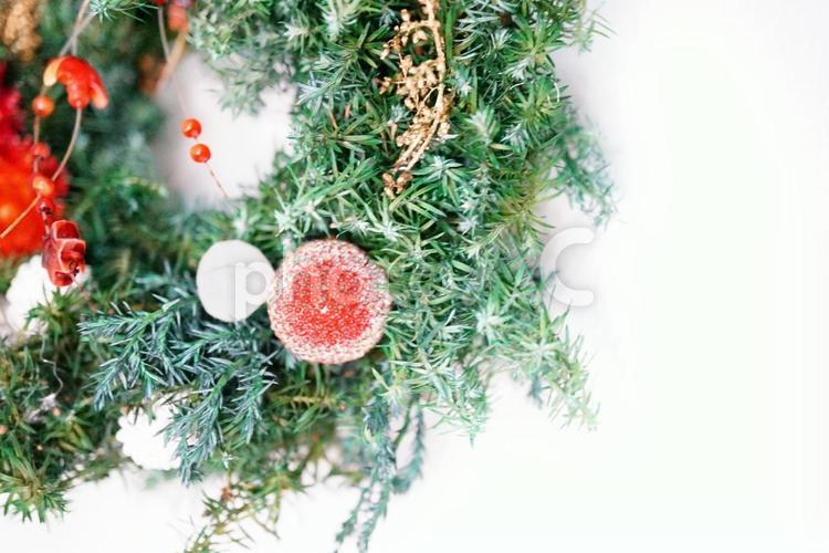 クリスマスリースのイメージ・背景素材　6 クリスマス,冬,12月の写真素材
