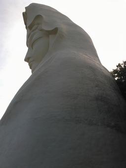 大船観音像　右から 大船観音,鎮座,白いの写真素材