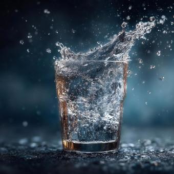 躍動感あふれる水滴が飛び散る瞬間 躍動感あふれる水滴が飛び散る瞬間の写真