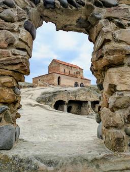ウプリスツィへの王子の教会 ウプリスツィへ,洞窟住居,岩場の写真素材