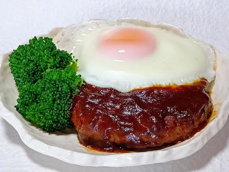 目玉焼きハンバーグ 目玉焼きハンバーグ,ハンバーグ,料理の写真素材