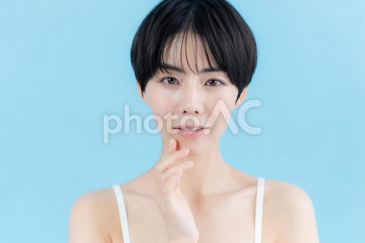 女性の美容イメージ ビューティー,美容,笑顔の写真素材