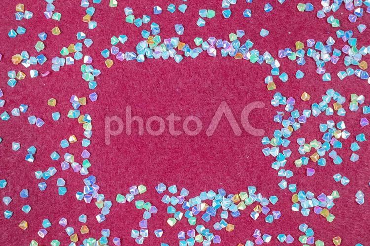 ハートビーズのフレーム背景 ハート,ビーズ,フレームの写真素材