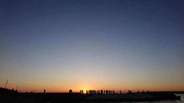 Photo, sunset, evening, sun, 