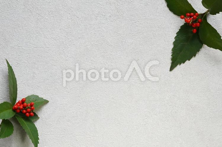 和風モダンな白背景・ポストカード お正月,日本,和風の写真素材