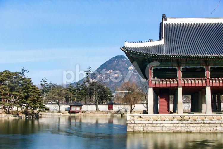 景福宮　慶会楼 景福宮,慶会楼,キョンフェルの写真素材