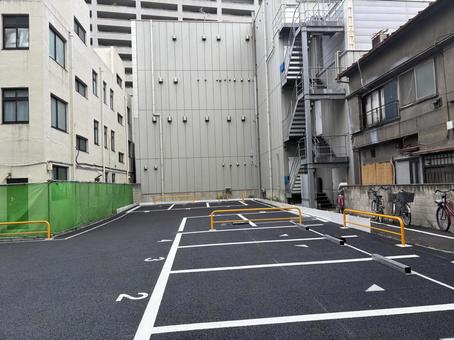 駐車場 駐車場 パーキング,道路,パーキングスペースの写真素材