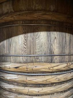 Photo, barrel, soy sauce barrel, the edo period, 