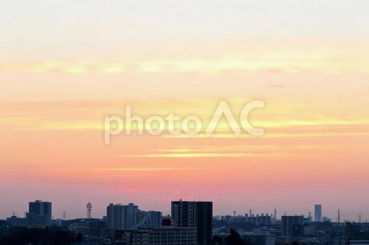 朝焼け　日の出　dawn  朝焼け,夜明け,朝焼け雲の写真素材