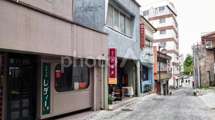 伊香保 石段街の路地 伊香保,伊香保温泉,石段街の写真素材