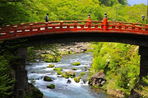 神橋4(栃木県日光市にて) 神橋,日光,朱塗りの写真素材
