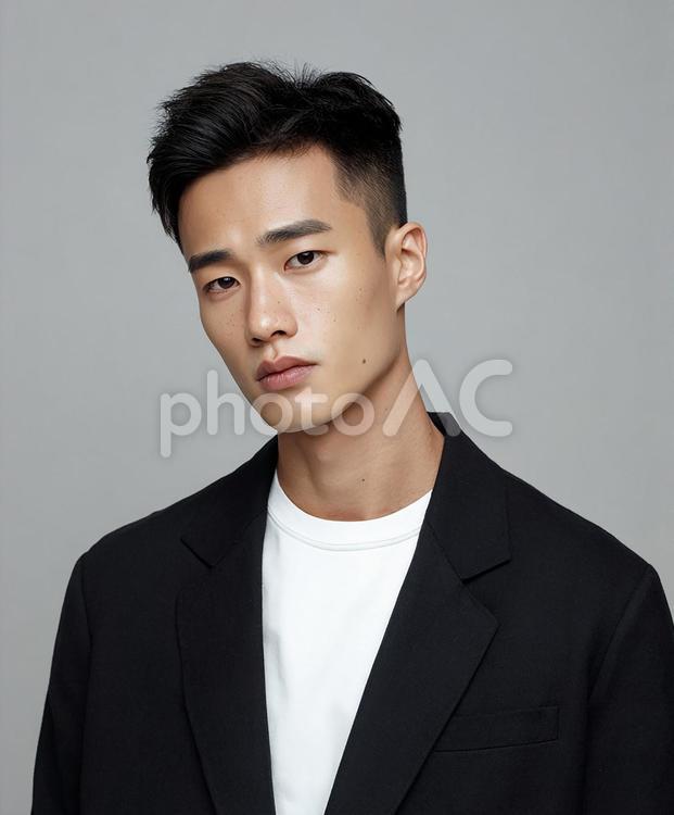クールなアジア人男性の横顔 男性,アジア人,ハンサムの写真素材