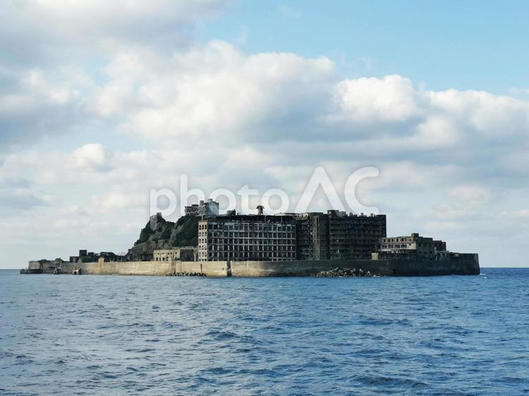 長崎　世界文化遺産　軍艦島　端島　 軍艦島,長崎,端島の写真素材