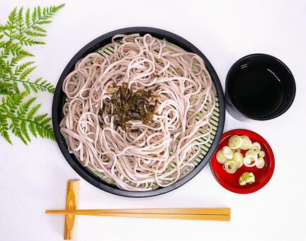 ざるそば＆シダ ざるそば,年越しそば,シダの写真素材