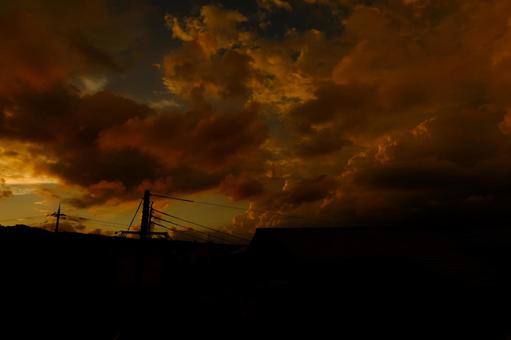 夕方の空の写真