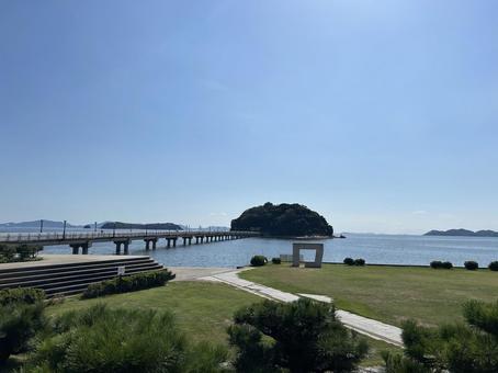 竹島橋 竹島,八百富神社,八大龍神社の写真素材