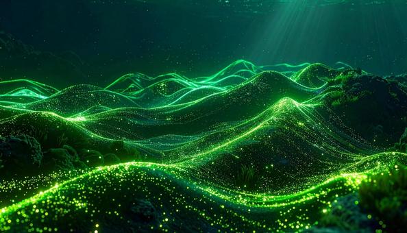 深海の光る鉱石フラクタル 深海の光る鉱石フラクタルの写真