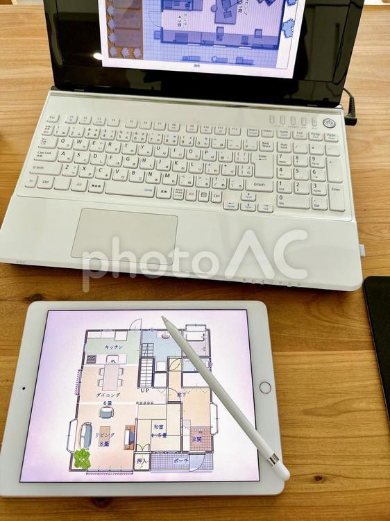 住宅設計　間取り図　マイホーム　縦位置 マイホーム,設計図,間取り図の写真素材