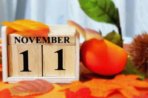 11月イメージ背景、秋２ 11月,カレンダー,秋の写真素材