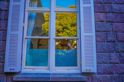 旧古河庭園の窓枠 旧古河庭園,窓枠,窓の写真素材