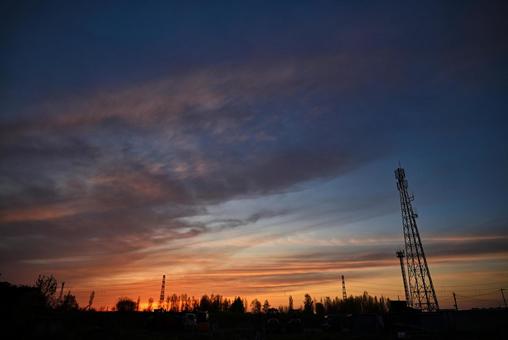 夕焼け 2025/5/5 夕焼け 2025/5/5 夕焼け,夕暮れ,夕方の写真素材