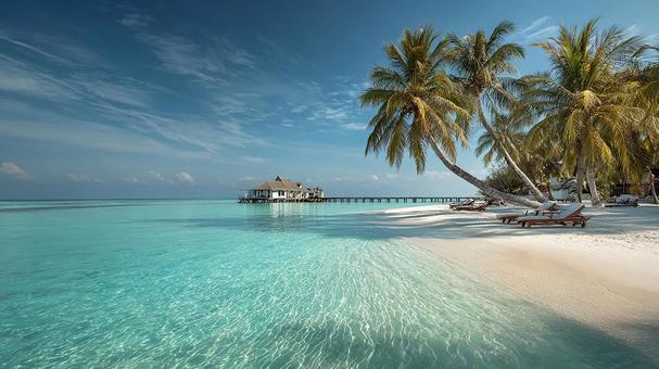 夢のような休日を過ごせる静かなビーチの写真