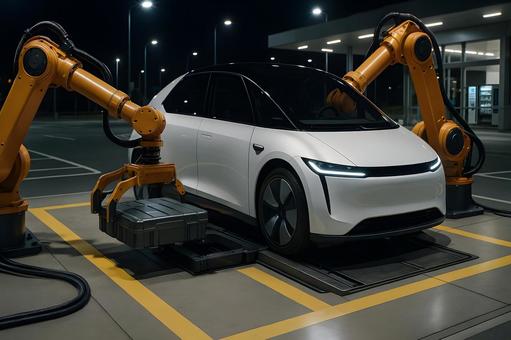 ロボット電池交換 ロボット電池交換の写真