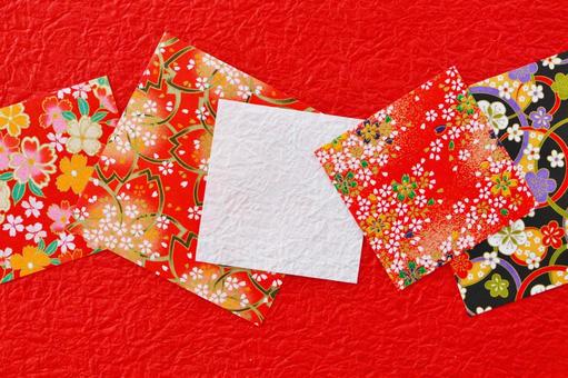和風メッセージ 和紙,和風,メッセージカードの写真素材