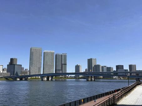 江東区から見た東京の街 2025年春 江東区から見た東京の街 2025年春 東京,港区,豊洲の写真素材